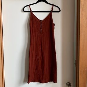 American Eagle ripped dress. Size medium. Maroon/orange